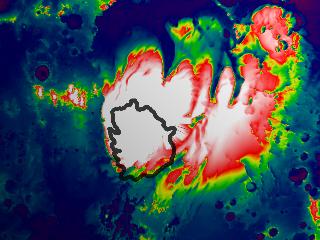 Mars South Pole False Color