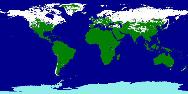 This image was derived from the "8-Day CMG Snow Cover" field of the MODIS/Terra Snow Cover 8-Day L3 Global 0.05Deg CMG data set, available from NSIDC. 