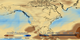 Model simulations of December, January, and February show that warming from carbon dioxide will change the frequency that regions around the planet receive no rain (brown), light rain(brown), moderate rain(yellow) and very heavy rain(dark blue).  The occurrence of no rain and heavy rain will increase, while moderate rainfall will decrease.  This visual zooms into the United States to see the impact on the December. January, and February time periods. 
