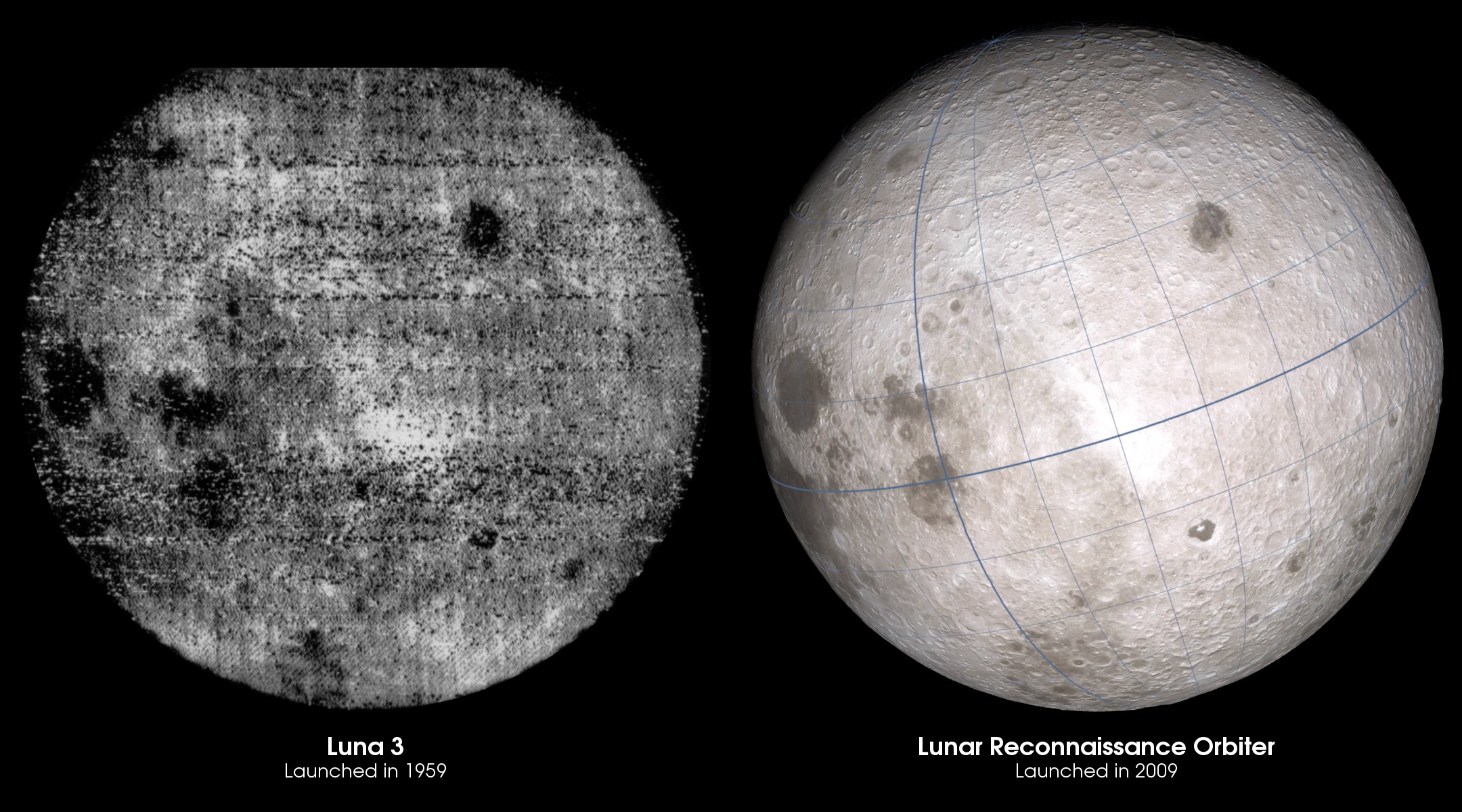 Какие настройки для фото луны SVS: Lunar Far Side: From Luna 3 to LRO