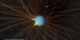 A basic view of the Uranian magnetosphere when the rotation axis is perpendicular to the Uranus-Sun line and days and nights are of equal duration.