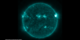 The X6.9 flare as seen by SDO/AIA in 13.1nm filter.