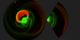 Enlil model run of the July 23, 2012 CME and events leading up to it.  This view includes a 'top-down' view in the plane of Earth's orbit, as well as a slice perpendicular to the orbit which passes through Earth.  We see the previous CME pass Earth, but not the July 23 event.