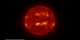 In this sequence from the STEREO-B, 304 angstrom ultraviolet filter, we see the CME rising from the lower left limb of the sun.