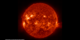 Full-disk view from Solar Dynamics Observatory of an eruption on the limb of the Sun (lower right).