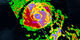 Print resolution still of GPM GMI and DPR data, displaying high and mid-level density regions of the storm.