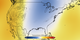 This visualization of annual global temperature anomalies from 2014 starts with a local view of the United States and then zooms out to the global color-coded map.  Blue represents colder then normal temperatures and red represents warmer then normal temperatures.