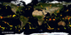 An animation of the most currently available global precipitation data from IMERG.