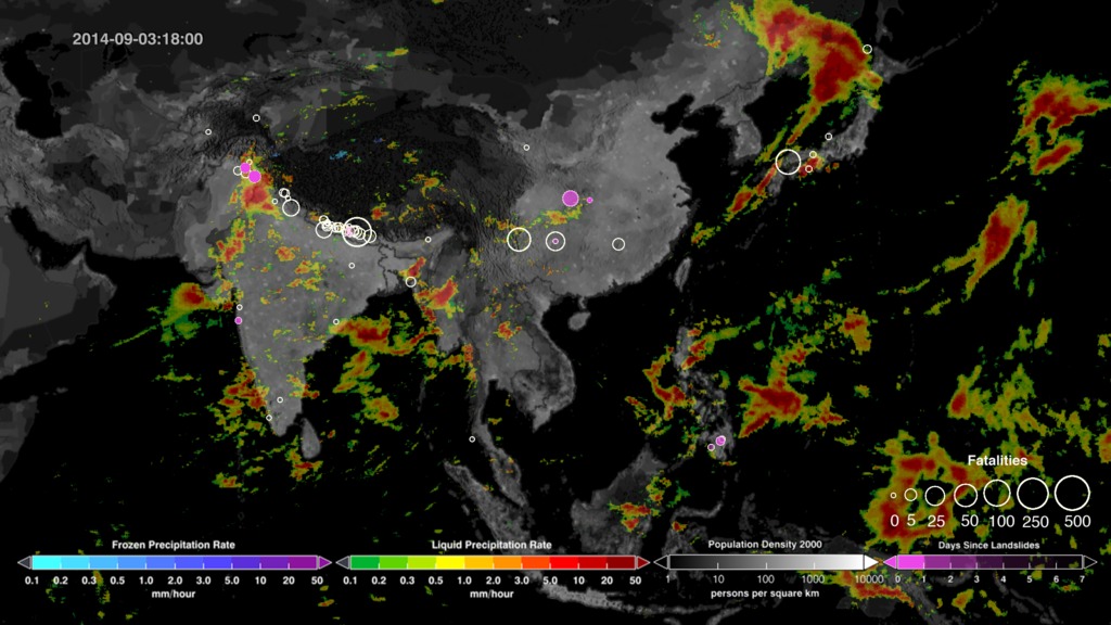 Preview Image for Global Rainfall-Triggered Landslides and Global Precipitation from IMERG