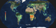 The final animation of the monthly burned area percent shown in the Robinson projection with a colorbar and date overlay
