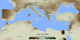 Print resolution image showing less than normal ground water saturation throughout the Mediteranean region on January 15, 2012. This image includes the date and colorbar overlay.