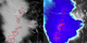 LEAD: NASA Scientists and engineers at Langley Research center have developed quick methods of detecting severe thunderstorms from satellite measurements.   1. These storms often have a signature cauliflower shape- the overshooting top- that indicates powerful updrafts associated with generating hazardous weather such as damaging winds, hail, or tornadoes.  2. This example shows NASA forecast computer quickly detecting the 'overshooting tops' by measuring reflected sunlight and cloud top temperatures. This information will be especially useful for aircraft pilots over oceans and forecasters in developing countries where there are no Doppler radar systems.  TAG: The new weather satellite, GOES-R, to be launched by NASA, in October 2016 will help forecasters utilized this method to deliver more accurate severe weather forecasts. This method was designed for GOES-R but it can operate on any satellite measurement across the globe.