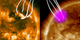 On three occasions, NASA's Fermi Gamma-ray Space Telescope has detected gamma rays from solar storms on the far side of the sun, emission the Earth-orbiting satellite shouldn't be able to detect. Particles accelerated by these eruptions somehow reach around to produce a gamma-ray glow on the side of the sun facing Earth and Fermi. Watch to learn more.  Credit: NASA's Goddard Space Flight Center  Watch this video on the  NASA Goddard YouTube channel .      Complete transcript  available.   This illustration shows large magnetic structures extending high above the sun from the active region hosting the Sept. 1, 2014, solar blast. Left: Scientists think particles accelerated at the leading edge of the event's coronal mass ejection followed magnetic lines high above the sun. Right: Some of the particles followed similar magnetic structures rooted in the Earth-facing side of the sun. They rained down on the sun and interacted with the solar surface, producing gamma rays (magenta). The solar images shown here come from (left) STEREO B and (right) NASA's Solar Dynamics Observatory.    Credit: NASA/STEREO and NASA/SDO