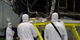 HD footage of the telecope. It is lifted and moved to the tilt table. 
