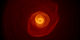 When a small galaxy cluster disturbs a larger one, giant waves emanate for millions of years.